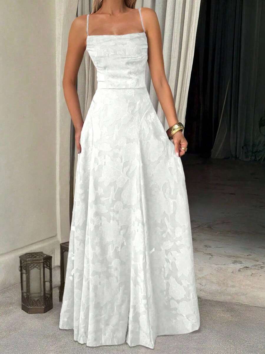 Unadoll Women's Spring Lace-Up Backless Lace Dress, Sexy And Elegant, Suitable For Vacation, Date, Back To School, New Year, Valentine's Day, Party, Wedding And Beach Wear White Summer