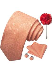4pcs Men's Formal Suit Accessories Set, Suitable For Formal Occasions And Also Makes A Great Gift - Color Mixing - View 9