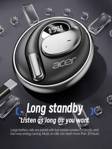 ACER OHR550 Open-Ear OWS Wireless Earbuds Bluetooth 5.4 Comfortable Wear Suitable For Learning, Business, Sports, Running, Fitness Compatible With Phone IOS/Android System - one-size - View 10