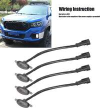 Luz de parrilla delantera LED universal con iluminación ámbar, adecuada para vehículos estilo Raptor, camionetas, SUV y vehículos todoterreno - A - Ver 6