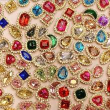 50pcs Multicolor Hand Sewing Rhinestone Claw Rhinestone Clothing, Footwear, Hat, Bag Diy Material Jewelry Accessories - Mixed Drill - View 3