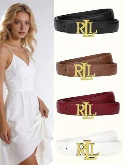 1pc Letter Women's Waist Belt, Suitable For Casual And Business Styles, Letter Buckle Design, Non-Woven Weaving, Large Size, Suitable For Daily Commuting, Gatherings, Weddings, Beaches, And University Use - Black Fall, Autumn, Halloween