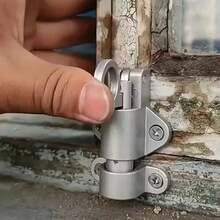 Kit Jogo Fechadura Automatica Mola Trava Porta Encostando Prateado - A - Visão 1