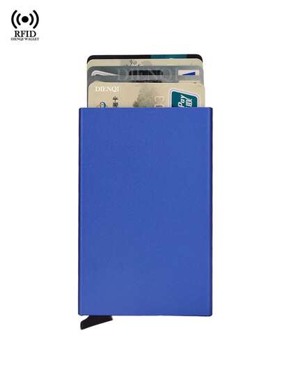 Anti-Theft ID Card Wallet, Aluminum Metal Wallet, Pocket Card Case, Unisex Card Holder, School Supplies, Teacher Gift, Back To School Card Holder, Card Holder, Wallet, Business Card Holder, Credit Card Holder, Men's Mini Wallet, Card Holder, RFID Wallet