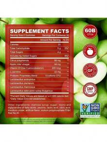 Bestseller!NEWELLME Apple Cider Vinegar Gummies With B12 |     Multivitamin Supplement |     Supports Energy & Gut Health |     Vegetarian, Non-GMO |     60 Gummies.Supplement Vitamin,Free Shipping. - 3-piece Pack - View 3