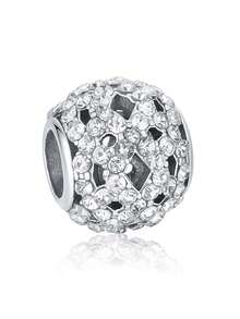 1pc Fashionable Hollow Inlaid Ombre Sakura Shiny Woven Beaded DIY Bracelet, Necklace, Pendant, Charm, Creative Jewelry Accessory - Multicolor - View 11