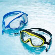 Bộ 3 kính bơi chống sương mù, độ nét cao, chống thấm nước, kính bơi gọng lớn, dụng cụ bơi lội. - Nhiều màu - Xem 2
