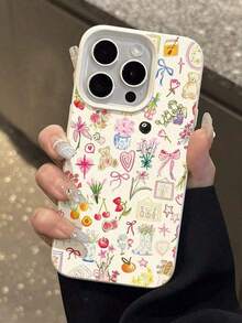 1 pieza Funda de teléfono suave y protectora con patrón floral de acuarela, a prueba de agua, anti-caídas y antideslizante, compatible con Apple y otros teléfonos, a prueba de golpes y resistente a los arañazos - 1 pieza - Ver 5