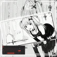 New  Light Yagami Desk Mat  Anime Mousepad Computer Gamers Lock Edge Mouse Pad Gaming E-Sports Keyboard Pads - black7 - 查看 19