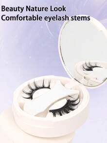 1 Pair Reusable Magnetic Eyelashes, Natural Look Without Glue, Cartoon Cat Eye False Lashes With Magnets - Comic wet eyelashes - View 6