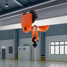 SENDERPICK Manual Sliding Trolley With Track Rollers 2T Joist Trolley Beam Trolley - Orange and Black - View 1