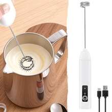 Rechargeable Handheld Milk Frother, 3-Speed Adjustable Electric Milk Frother, Handheld Drink Mixer, Milk Frother Wand, Suitable For Protein Powder & Beverages - Multicolor - View 16