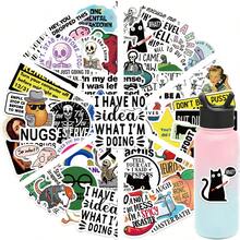 50 piezas de pegatinas de vinilo con memes sarcásticos - perfectas para portátiles, botellas de agua, cascos, patinetas. Calcomanías para decoración DIY, regalos ideales y recuerdos de fiesta - Multicolor - Ver 6