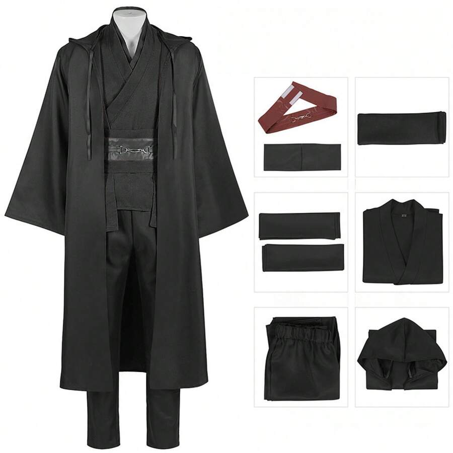 Men Cosplay Clothing - Black - View 1