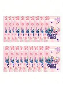 10/20/30个装史迪奇主题礼品袋，适用于生日派对、婚礼、节日和日常使用。随机史迪奇图案设计。 - 彩色 - 查看 8