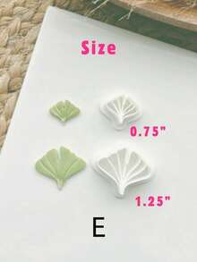 2/12件套精致热带叶子造型软陶切割器 – 龟背竹和银杏叶形状，植物波西米亚风手工工具，适用于DIY耳环、珠宝制作和植物爱好者礼物 - 白色 - 查看 16