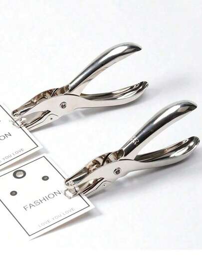 1 pieza Perforadora de agujeros redondos de 3 mm/6 mm, perforadora manual portátil mini adecuada para papel y tarjetas, máquina de encuadernación manual, suministros para estudiantes