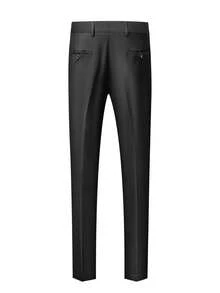 Caelus High-Quality Men's Wedding Suit Set, Including Jacket, Pants And Vest, Slim Fit, Men's Tuxedo, Customized British Style Groom Suit, Business Attire - Black - View 8