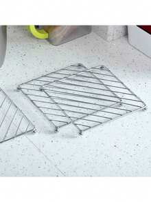 1件/3件装不锈钢三脚架蒸架，蒸锅架，多功能熨斗架，家用厨房用，耐热厨房桌垫，杯垫，不锈钢隔热垫，桌面防烫保护，适用于餐厅、厨房、烘焙 - 銀色 - 查看 3