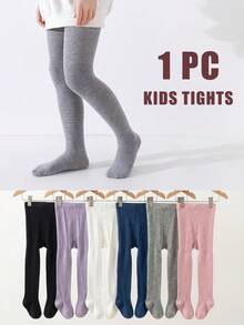 1 PC All-Season Solid Mid-Thickness Baby Toddler Leggings Socks – Children Girl Kid Tights For All-Season Wear - Multicolor - View 2