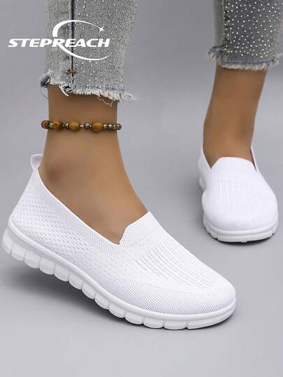 STEPREACH 新款女士休闲运动鞋，网面透气舒适轻便套脚驾驶鞋