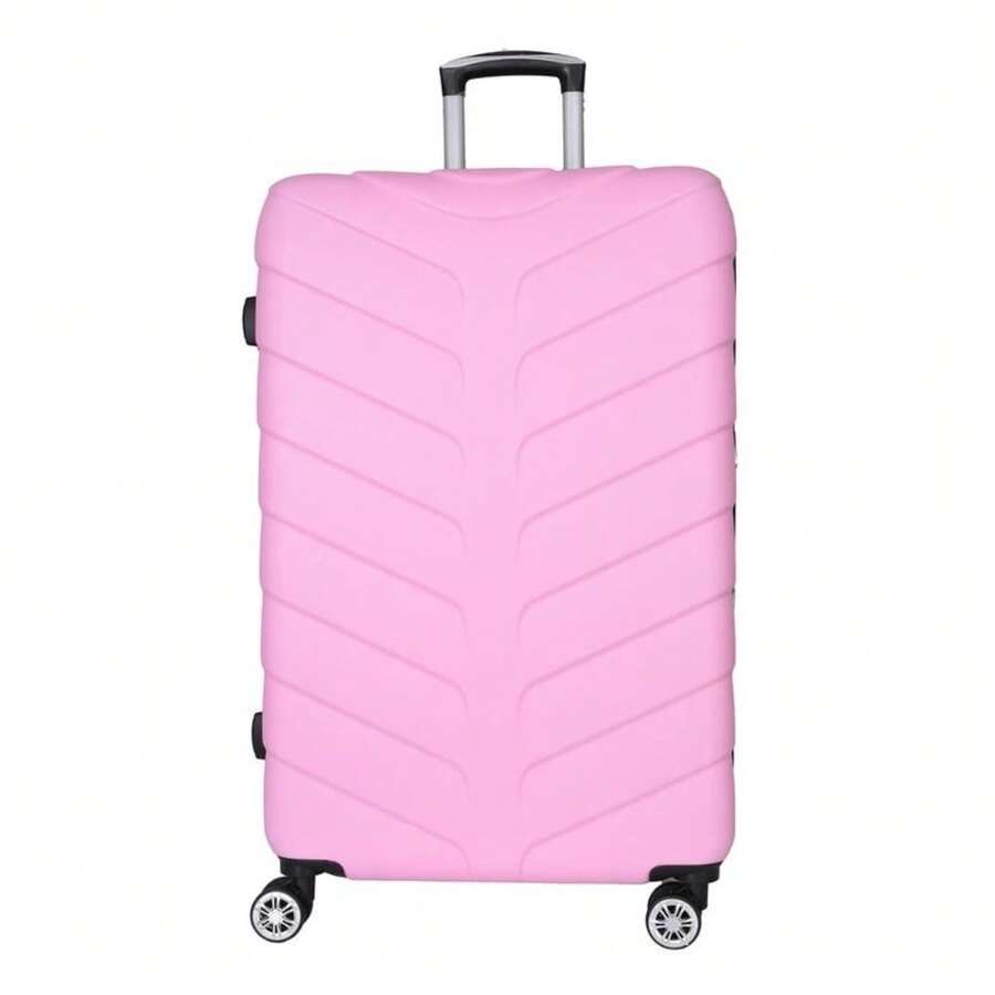 43L 56.5x38x22cm Cabin Suitcase Hard Shell Expandable 360° Spinner Wheels TSA Lock - Baby Pink - View 1