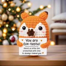 1-4pcs Handmade Crochet Desktop Decor Figurines, Funny Sci-Fi Dolls, Cartoon Animals & Plants, Great Birthday Gift For Best Friends, Sisters, Moms, Grandmas, Coworkers, Family, Positive Emotion Support, Christmas, Thanksgiving, Room Decor, Plush Toys, Small Gifts - Multicolor - View 17