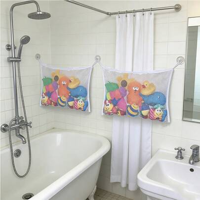 Bathtub Toy Storage Rack, Bathtub Corner Toy Storage Rack, Bathtub Toy Mesh Bag, Baby Bathroom Shower Storage Mesh Bag