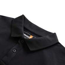 Timberland Men's Soft Polo Shirt, Comfortable Minimalist Polo Short Sleeve, Suitable For Outdoor, Commuting, A2EPMX65 - Black - View 3