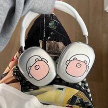 Cute Pig Design Protective Case Compatible With Iphone , Korean Style Protective Cover Compatible With Iphone Max, Headphone Protective Case - Clear - View 2