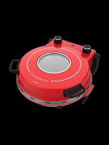 Horno Grill Électrique Cecotec Pizza&Co 1200W - Température Jusqu'à 400ºC, Cuisson en 5 Min, Thermostat Réglable, Résistances Supérieure et Inférieure pour Cuisson Uniforme, Plaques en Pierre pour Croûte Traditionnelle, Fenêtre de Visualisation,  avec Poignée Froid, Temporisateur 15 Min. - Multicolore - Voir 2