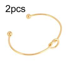 2件套可调节不锈钢手镯，DIY珠宝制作材料 - 2件#手鐲 - 查看 15