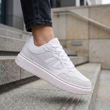 Elden Men's Casual Street Sneakers, Original Stitched Premium Skate Shoes EDN2207 - trắng - Xem 4