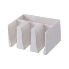 Wall-Mounted Storage Rack Large Capacity No Punching Toothpaste Drain Holder Dual Purpose Multi-Grid Bathroom Shelf - Multicolor - View 10