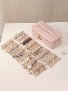 Portable Jewelry Box, Velvet Jewelry Bag, 12-Piece Portable Jewelry Organizer Box For Earrings, Rings, Bracelets, Necklaces - Multicolor - View 5