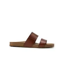 Women Summer Slides Sandals Open Toe Slip-On Comfortable Footbed Two Strap Flat Sandals Fashion Beach Vacation Lightweight Arch Support Sandals Shoes - 棕色 - 查看 10