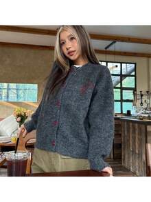 Women Cardigans - Grey - View 5
