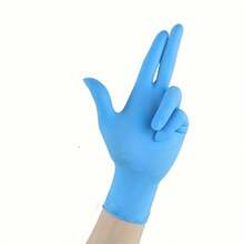 4/50/100pcs/Bag, Blue Disposable Gloves, Powder-Free Latex Touchscreen Disposable Non-Sterile Nitrile Examination Gloves Kitchen Cleaning Disposable Gloves - Blue - View 2