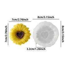 Khuôn silicon hình hoa hướng dương và hoa cúc 3D | Chịu nhiệt, có thể tái sử dụng, dễ dàng tháo khuôn, dùng làm đồ thủ công, nến/nhựa/xà phòng/thạch cao cho Ngày Valentine/Ngày của Mẹ/Đám cưới/Sinh nhật, trang trí nhà cửa, quà tặng ngày lễ - A - Xem 13