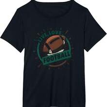 Football My Helmecon For Sports Enthusiasts T-Shirt, Wo's Plus, Black - 軍綠色 - View 1