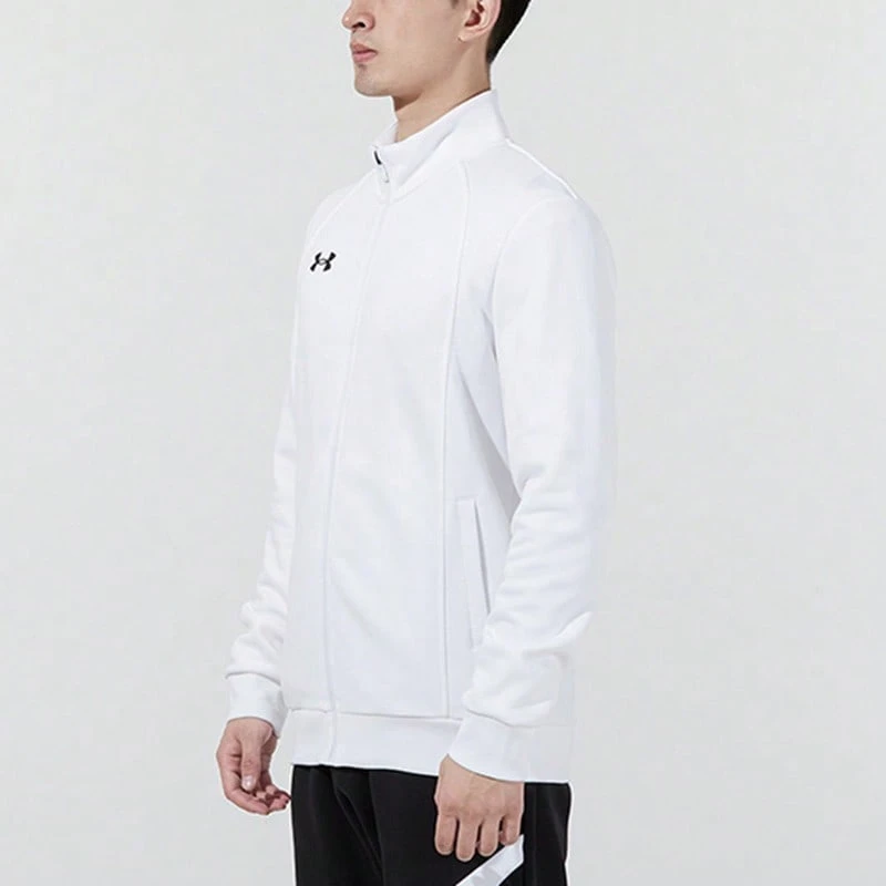 Under Armour Men's Jacket Spring New Arrival Training Sports Fitness Casual Simple Basic Stand Collar Jacket 21600307-100 - White - View 1
