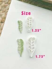 2/12件套精致热带叶子造型软陶切割器 – 龟背竹和银杏叶形状，植物波西米亚风手工工具，适用于DIY耳环、珠宝制作和植物爱好者礼物 - 白色 - 查看 7