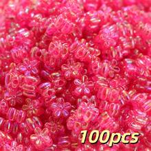 100pcs 4X7mm Acrylic Shiny Flower Beads AB Color Spacer Beads For Jewelry Making Bracelets, Necklaces DIY Keychain Pendants Accessories - Flower - View 22