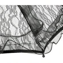 Paraguas de Boda de Encaje único, Accesorios de Rendimiento Plegables (Negro) - Negro - Ver 7