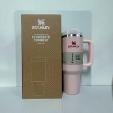 S 大容量便携式双层真空保温瓶，适合居家、办公、户外露营、徒步、驾车和公路旅行，可重复使用，带盖和吸管，男女通用，是情人节和生日的绝佳礼物 - 彩色 - 查看 2