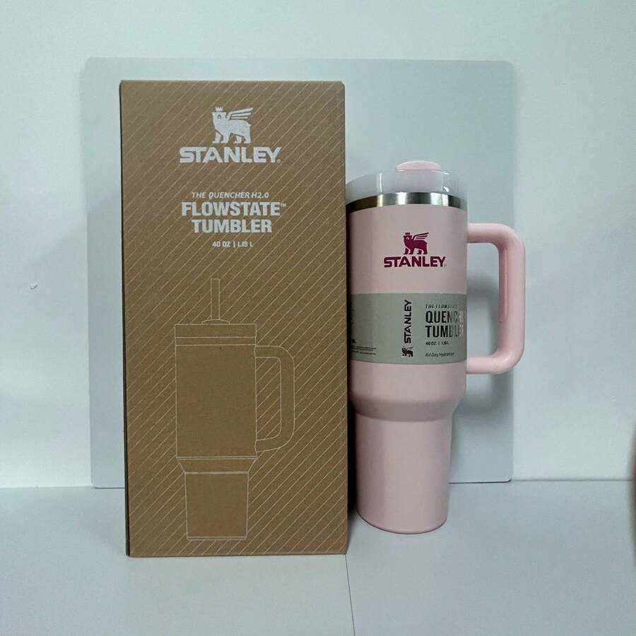 S 大容量便携式双层真空保温瓶，适合居家、办公、户外露营、徒步、驾车和公路旅行，可重复使用，带盖和吸管，男女通用，是情人节和生日的绝佳礼物