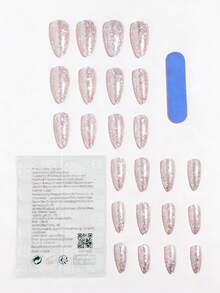 VV MEI JIA ER Press On False Nails - White - View 6