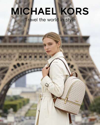 Michael Kors RHEA Laptop Backpack,Business Travel Durable Laptops Backpack,Water Resistant College Computer Bag for Women