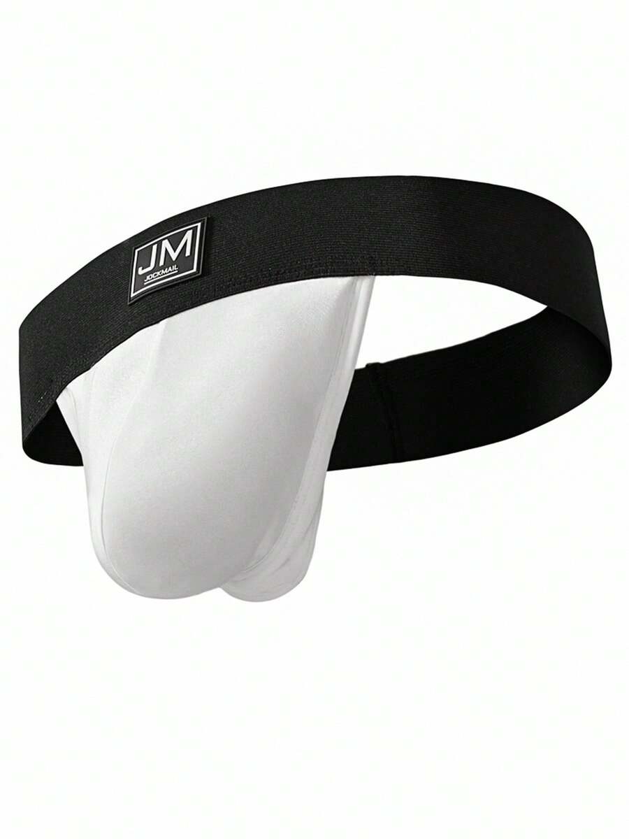 1件 JOCKMAIL 时尚性感男士丁字裤 - 白色 - 查看 1