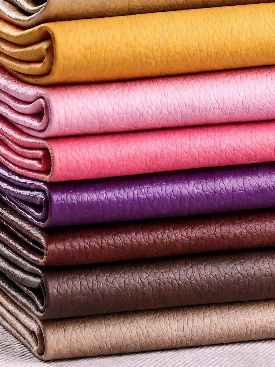 1pc Faux Leather Fabric With Small Litchi Texture, For Car Foot Mat, Seat Pad, Sofa Leather Material - Multicolor - View 1